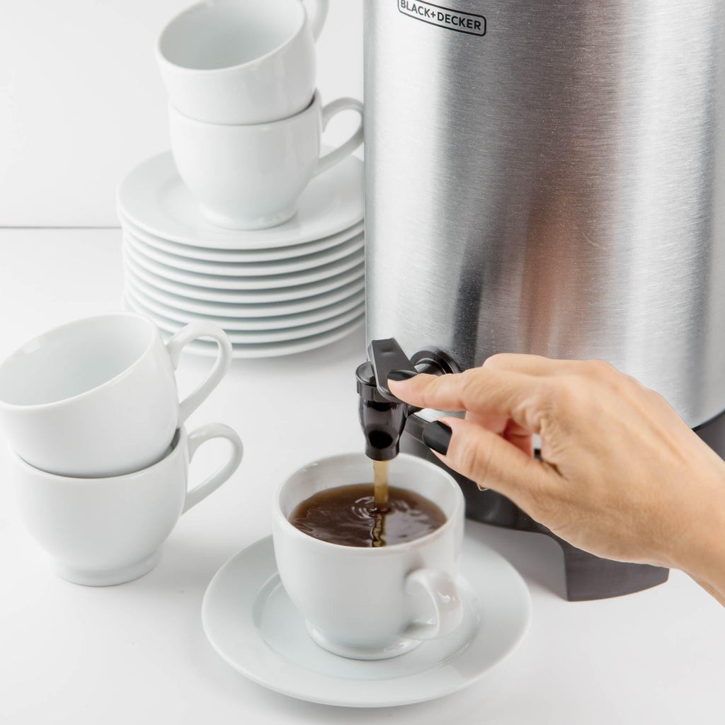 40-Cup Coffee Urn, Fast Brew with Drip-Free Spigot, Black