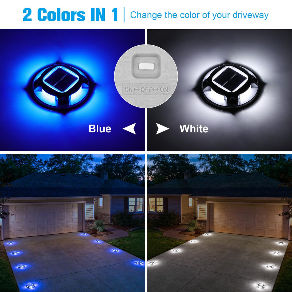 Solar Driveway Marker Lights Dock Marine Led Deck Outdoor 12 Pack