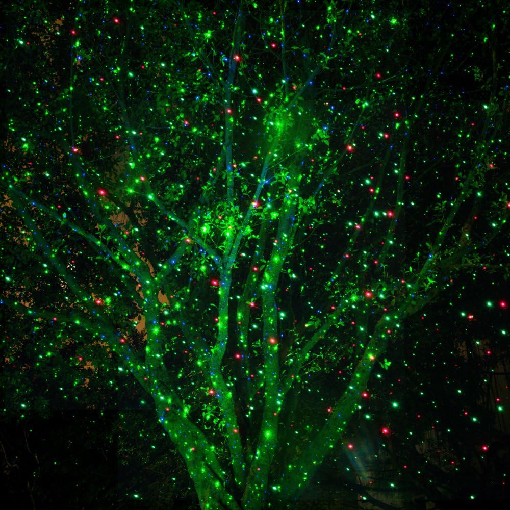 Christmas Laser Projector Lights Waterproof Outdoor Garden Decorative Lighting with Security Lock 3 Color Red Green