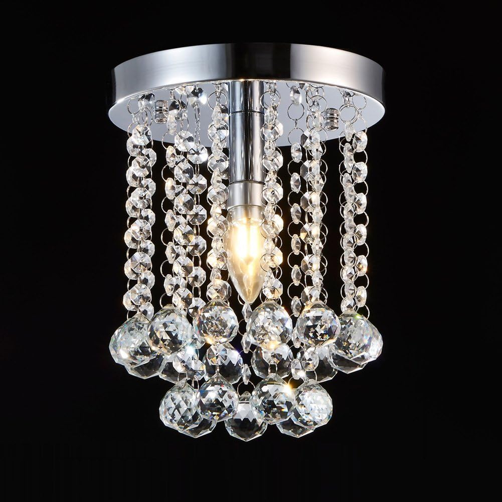20pcs Crystal Glass Ball Chandelier Prisms Pendants Parts Beads (30mm, Clear)