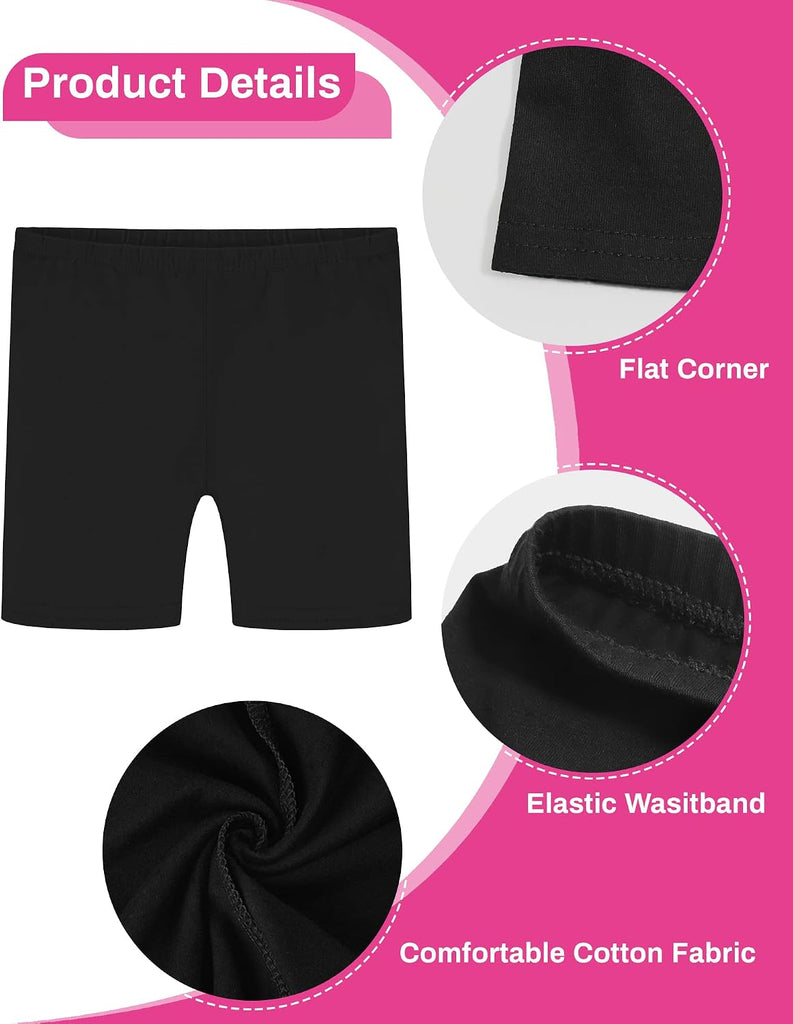 Girls Bike Shorts Kids Cartwheel Biker Shorts Under Dress Clothes