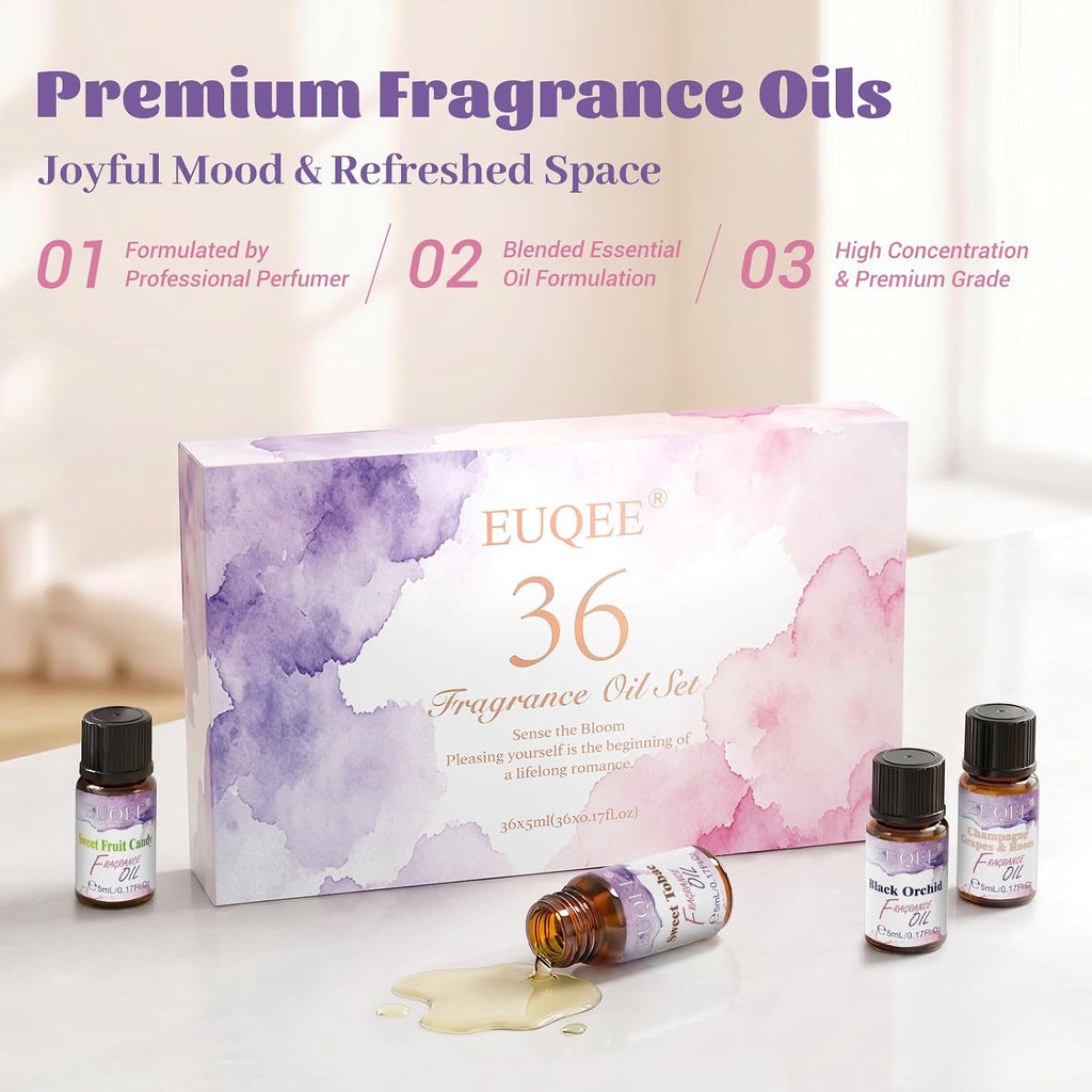 Fragrance Oil Set, Top 36 Scents for Diffuser Candle Making