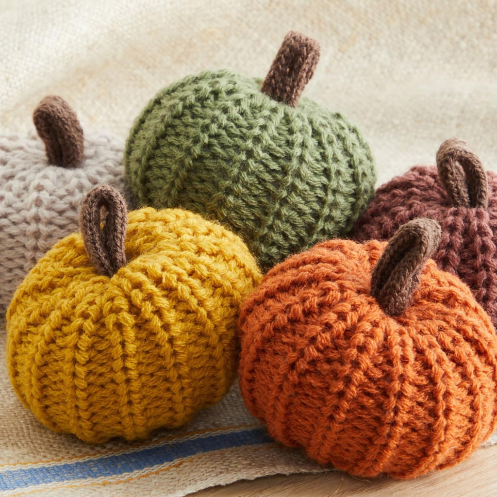 Mini Knit Pumpkins Set of 5 (MIni Autumn Set)