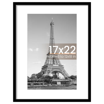 17x22 Picture Frame, Wall Decor Poster Frames, Black 1 Pack
