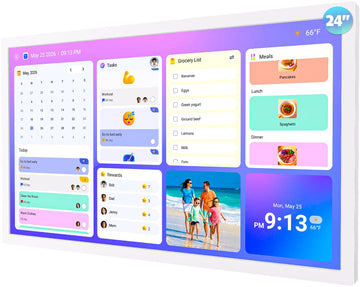 24-inch Smart Digital Calendar Touch-Screen-Whiteboard - Interactive Electronic eCalendar Whiteboard for Chore Chart