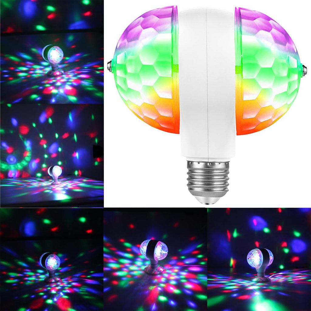 Magic Rotating AC 85-265V E26/E27 LED Disco Ball Light, RGB Disco Light Bulb, Multi-Colored Dj Disco Lights