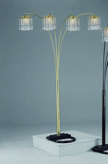 Gold Rain Drop Arc Floor Lamp 91''H