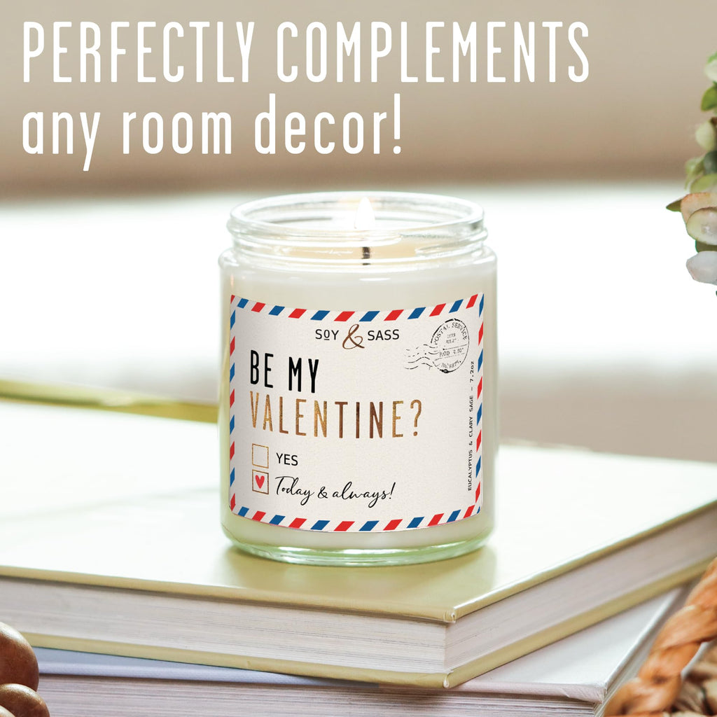 Valentines Day Gifts for Women, Valentine Candles, Valentines Gift for Girlfriend or Wife -Be My Valentine Candle