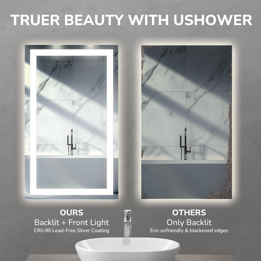 48x32 Inch LED Bathroom Mirror for Over Sink