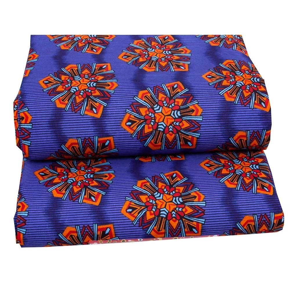 African Fabric 6 Yards 100% Polyester Ankara Fabric for Party Dress 6443