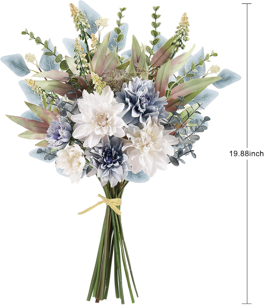 Fake Artificial Flowers Bouquet for Decoration, Silk Floral Arrangements Faux Flowers Plant Wedding Bride Bouquets