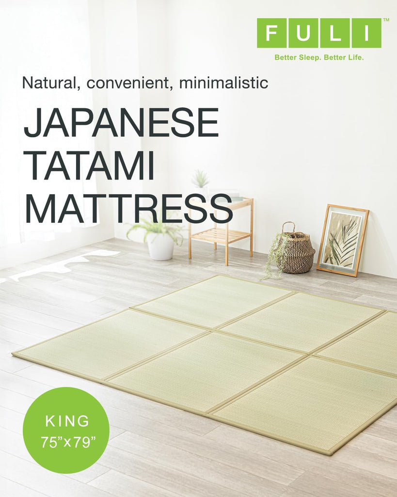 Tatami Mattress, Foldable Igusa Rush Grass, Natural