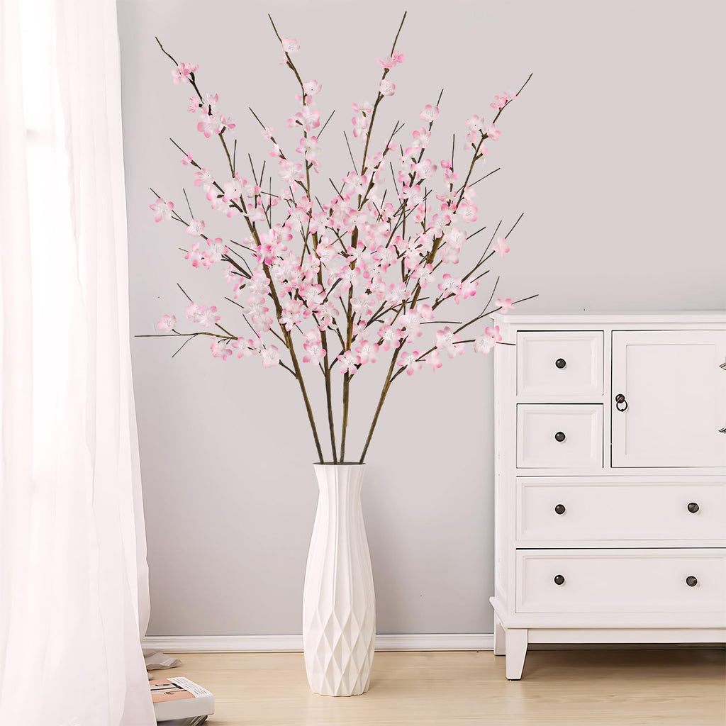 4 Pcs Artificial Cherry Blossom Flowers, 39", Pink