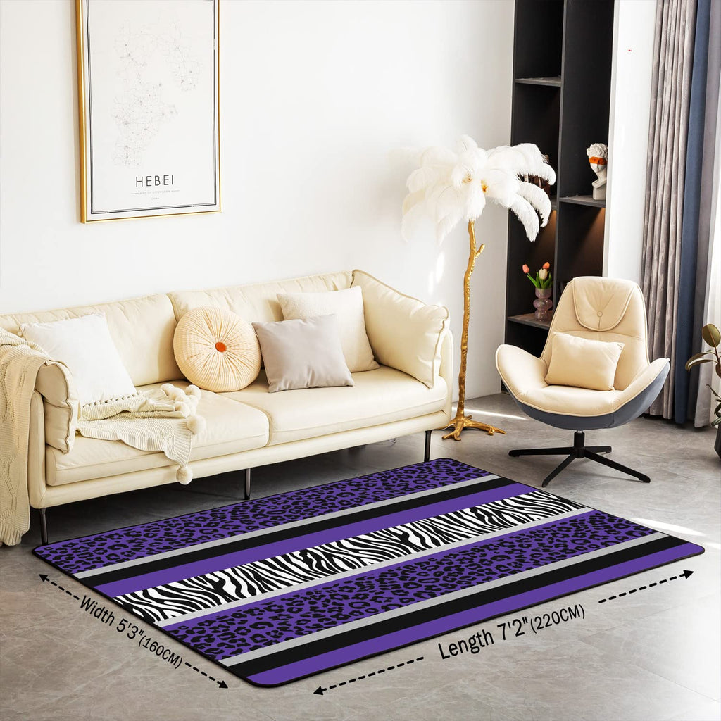 Leopard Stripe Cheetah Rugs Living Room Non Slip