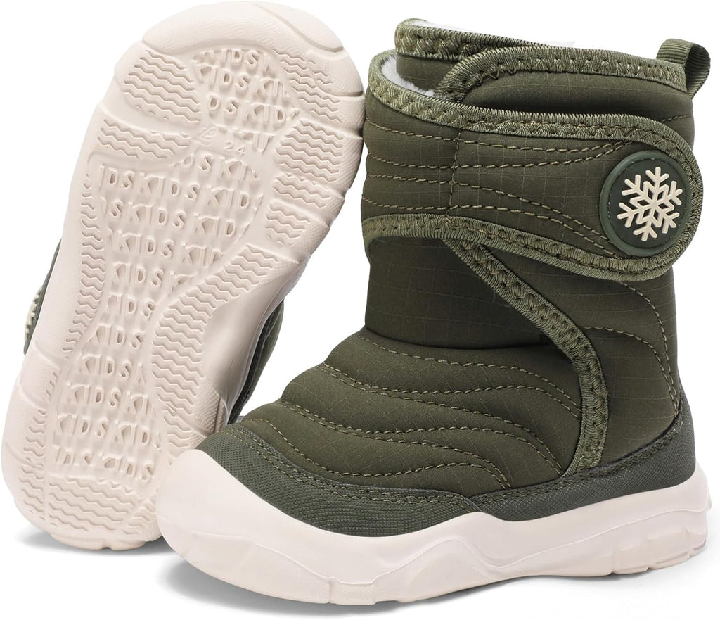 Toddler Snow Boots Boys Girls Barefoot Furry Wide Winter Boots