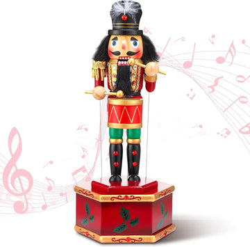 Nutcracker Music Box Wooden Nutcracker Soldier Toy, Cool Style