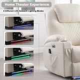Power Recliner Chair with Heat and Massage for Adults