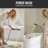 Rain Shower Head with Handheld, High Pressure Rainfall Showerhead Combo with 5 Handheld Water Spray Modes for Bathroom