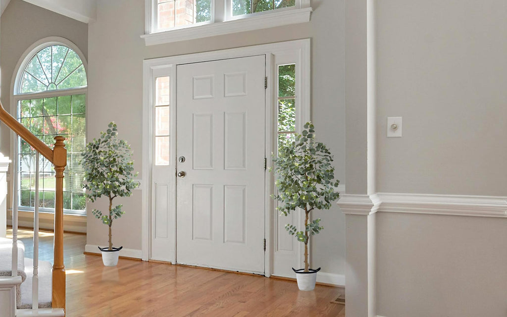 5ft Fake Eucalyptus Tree Artificial Plant with Woven Basket