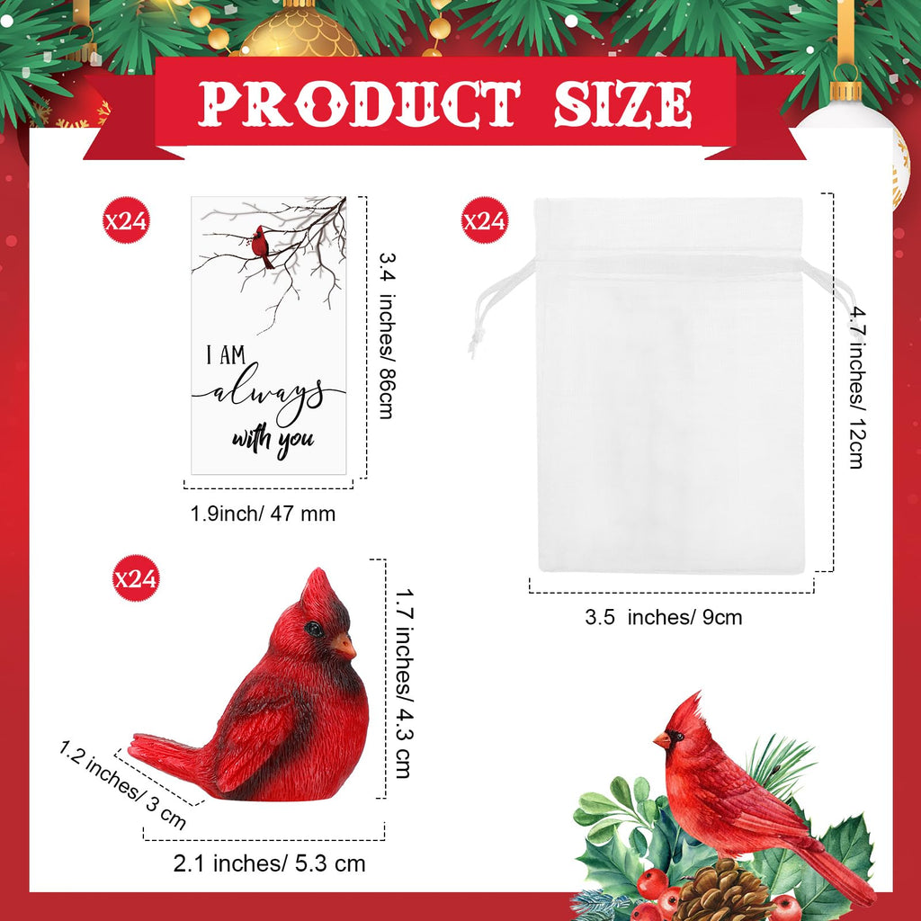 72 Pcs Chrismas Cardinal Memorial Gift Set