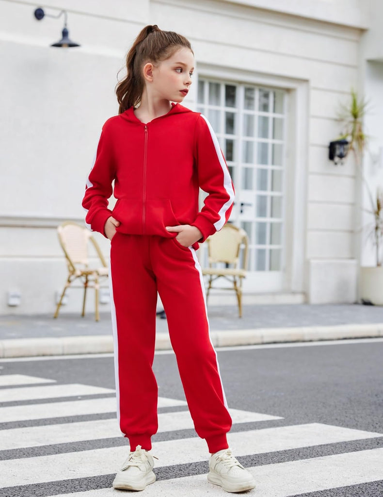 Girls 2 Piece Outfits Sweatsuits Athletic Tracksuit Jogger Set