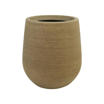 11.8" H Wood-look Plastic Tapered Planters with Drainage Holes and Plug