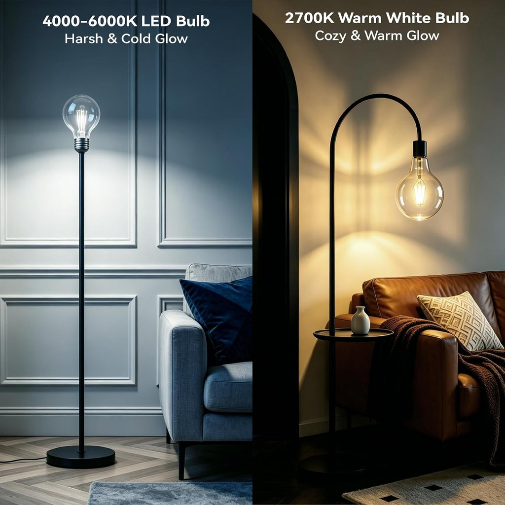 G125 Large LED Globe Light Bulbs 60 Watt Equivalent, 8W Dimmable