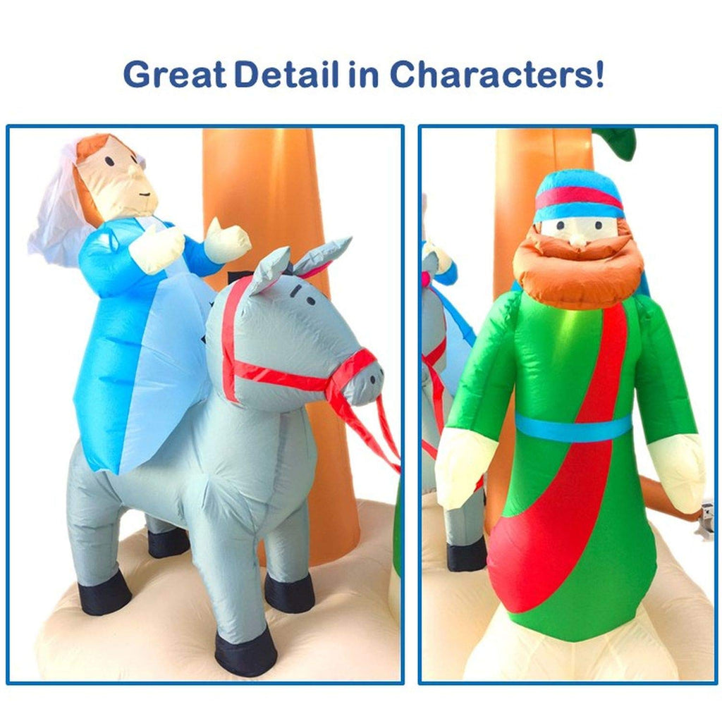 Christmas Messianic Inflatable Outdoor Nativity Figures, Palm Tree 7x5x4 ft
