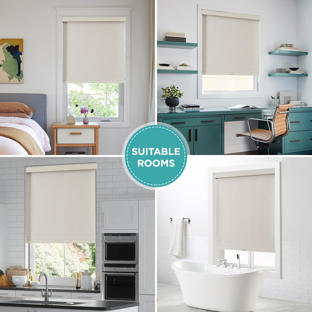 100% Blackout Roller Shades, Beige