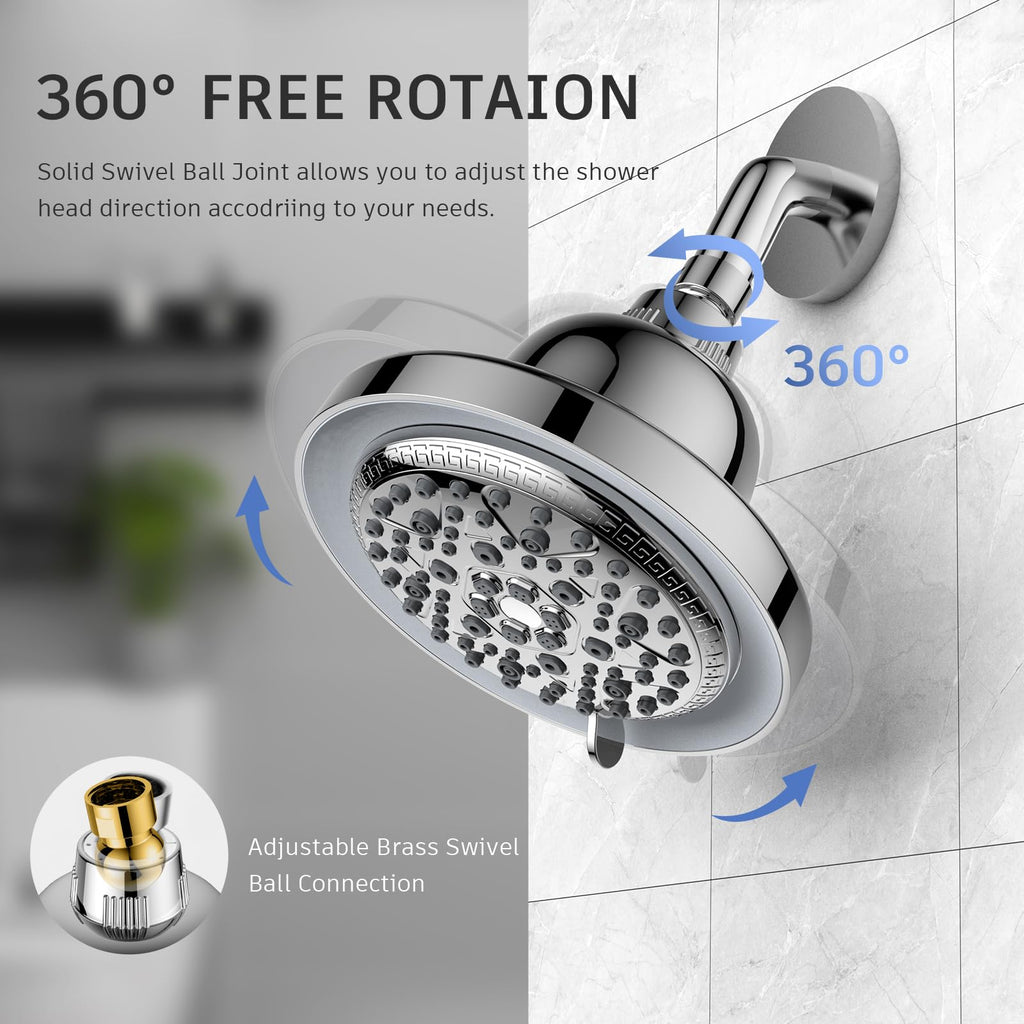 LED Filtered Shower Head,High Pressure Rain Shower Head with Filters