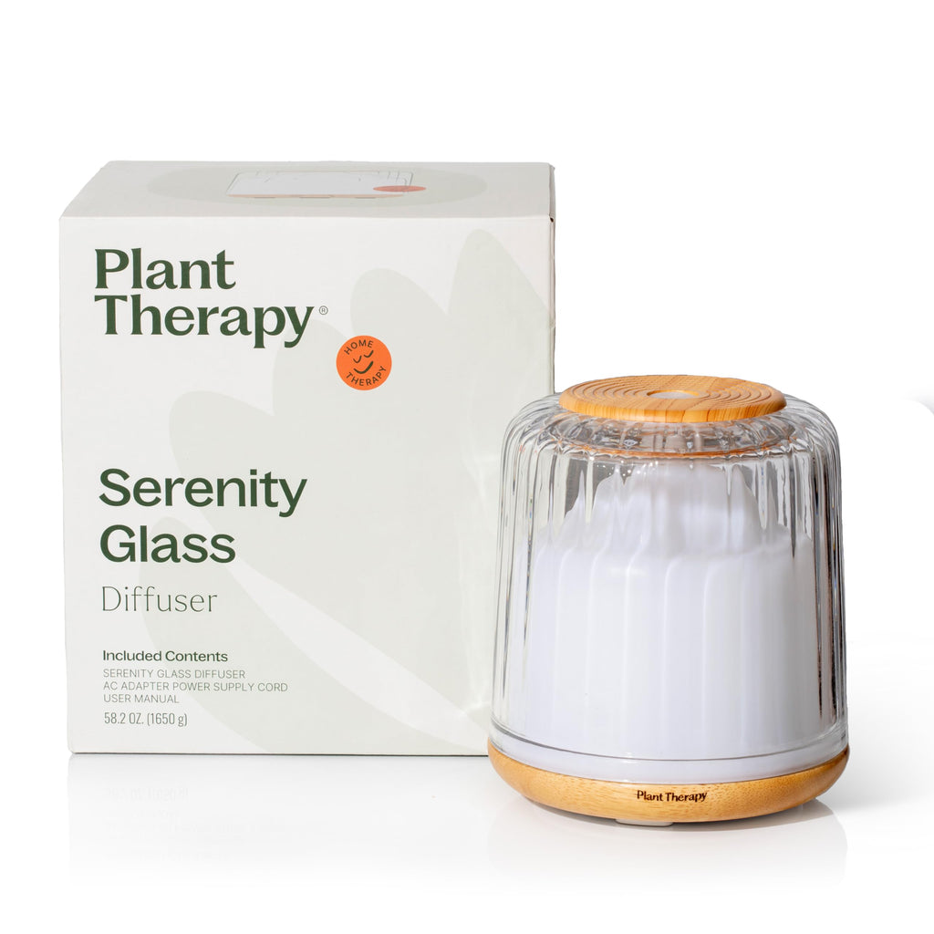 Therapy Serenity Glass Diffuser, Elegant Glass Cover, Intermittent & Continuous Mist, Multiple Light Settings