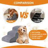 Dog Stairs for Small Dogs, 4-Step Dog Ramp for Bed 19.7" H, Dogs Steps for Bed, Couch