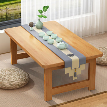 Japanese Floor Sitting Table, Folding Wood Tea Table Chabudai Japanese Coffee Table Low Table Home Tatami Office (B