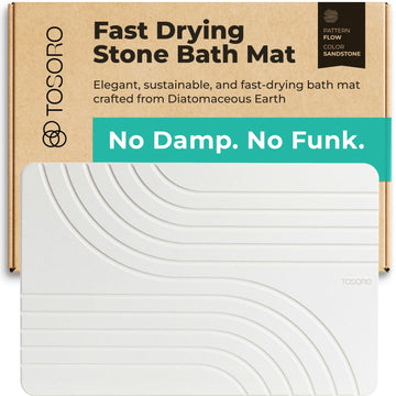 Stone Bath Mat Diatomaceous Earth Shower Mat Non-Slip Super Absorbent Diatomite Stone Bath Mats Floor Quick Drying