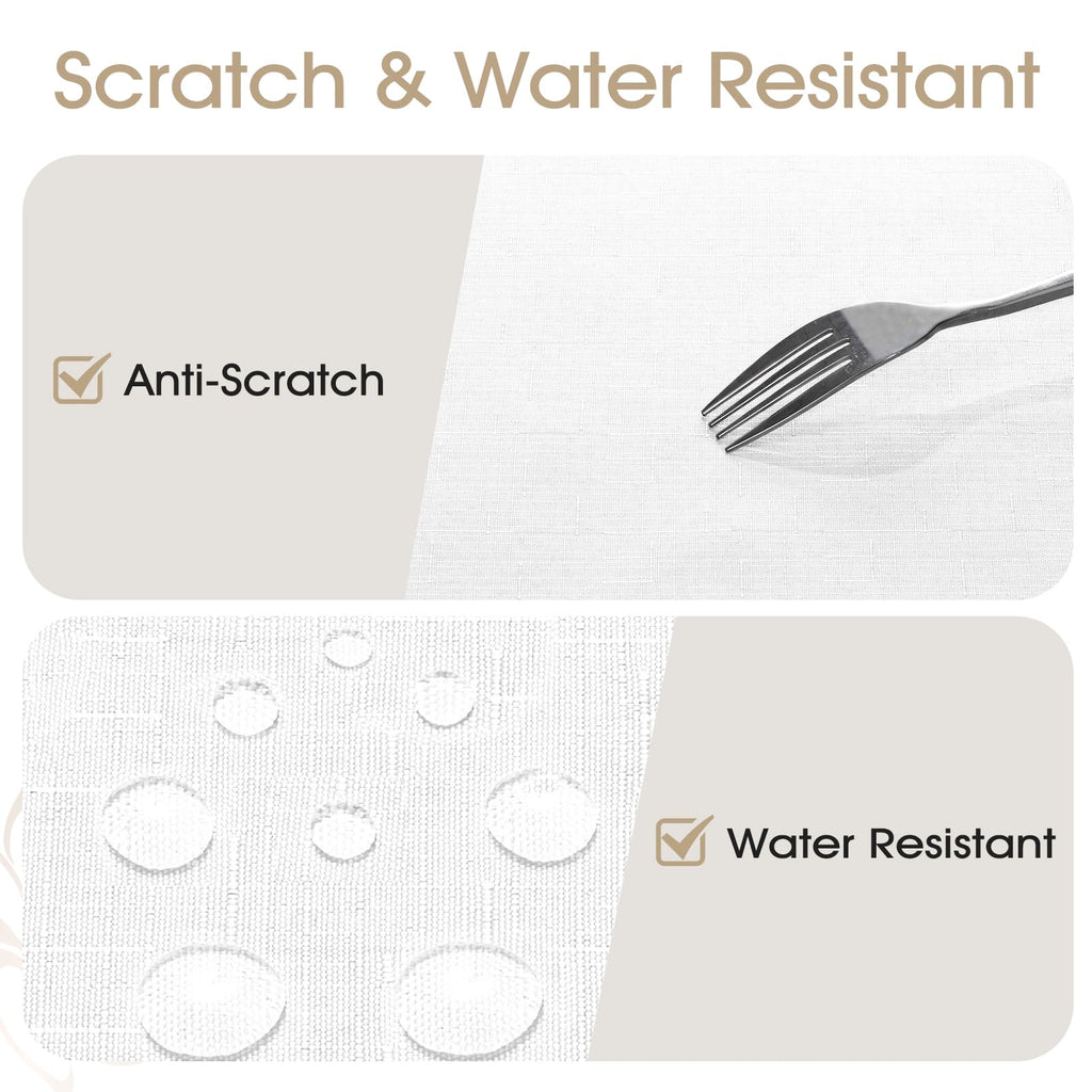 Rectangle 8 Feet Tablecloth 60x120 inch Linen Textured Table Cloth Stain and Wrinkle Resistant Washable Polyester