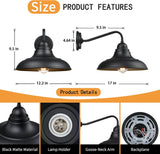 1 Pack Wall Lights Wall Mount for House Farmhouse Outdoor Wall Sconce Classic Barn Lights Outdoor & Indoor, 12" A123-B09YNQ48J4