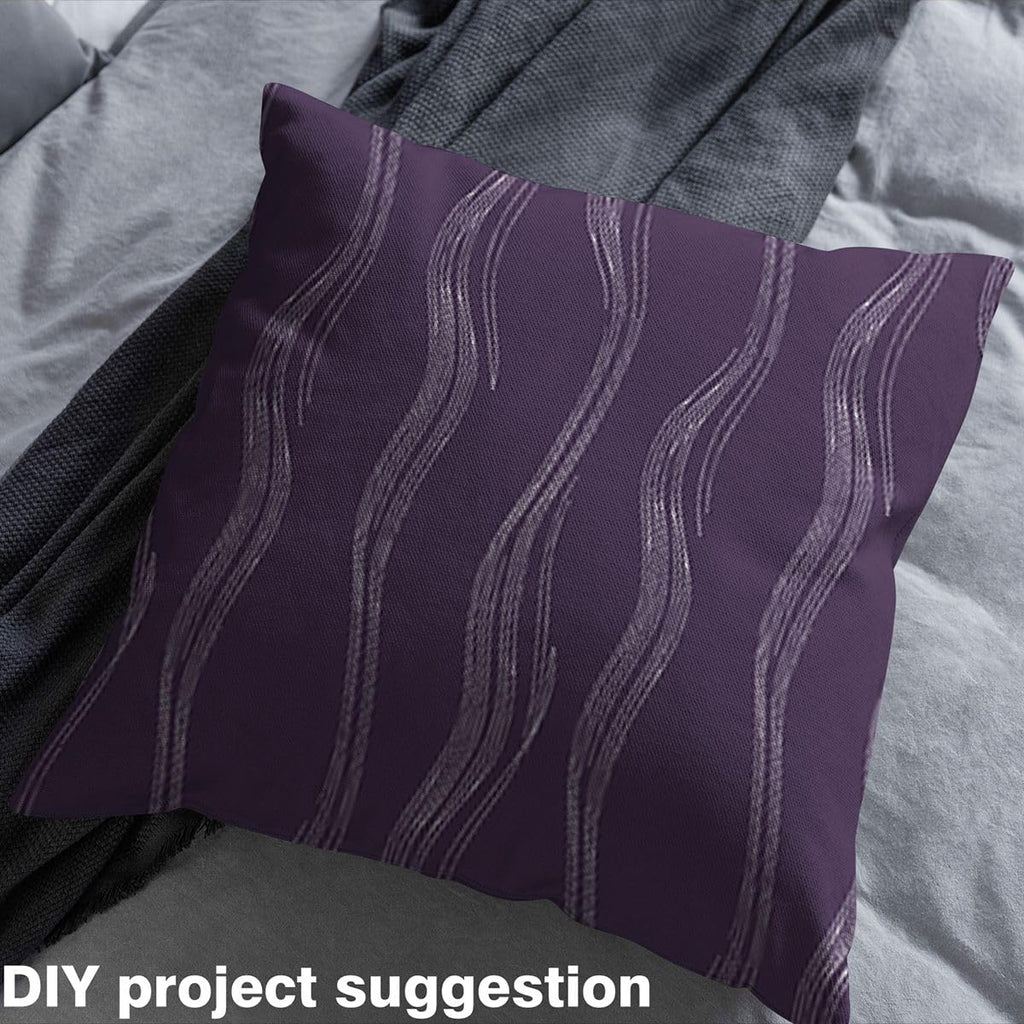 Purple White Upholstery Fabric Soft 10 Yards