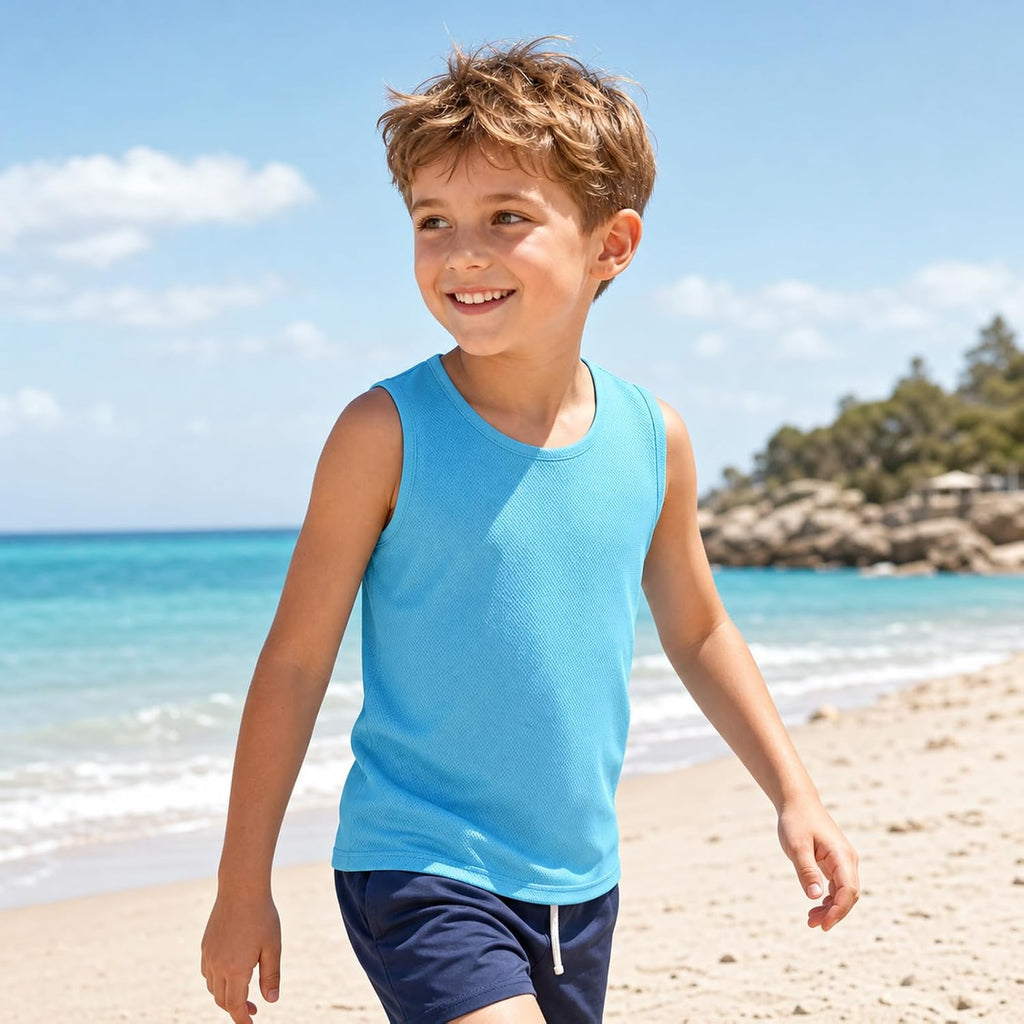 Pack Athletic Boys Tank Tops Mesh Quick Dry Kids Sleeveless Tops