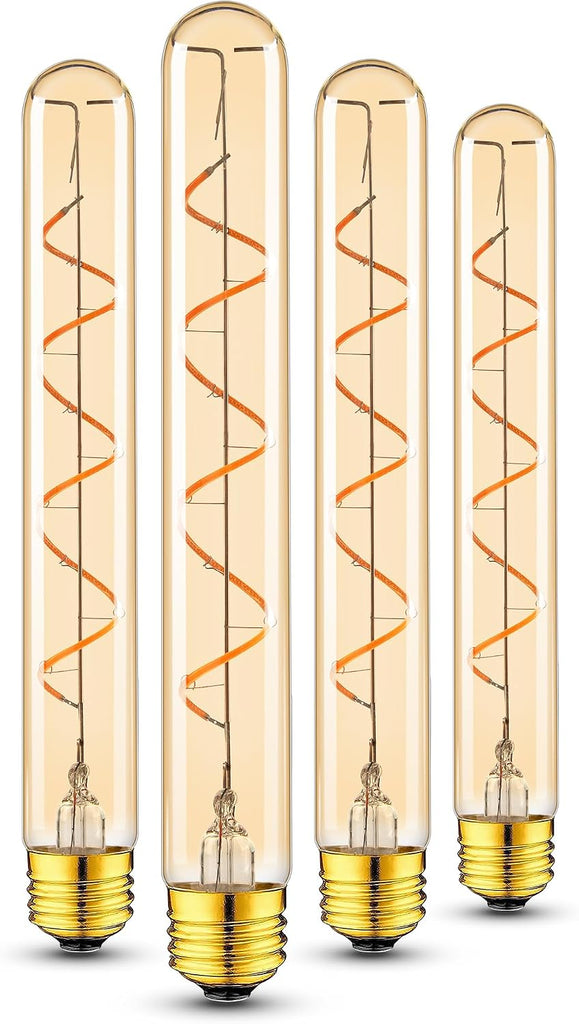 T10 E26 LED Bulbs 6W 60w, 8.9IN Dimmable 2700K,Tubular Edison Light Bulbs