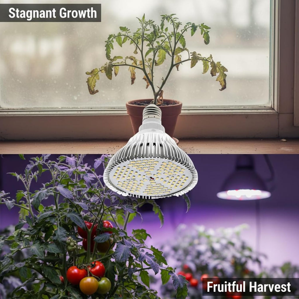 Full Wave Band Grow Light, 150 Led Plant Light Bulb, 26W, E27 Par38 Sunlight, 4.7 X 4.9