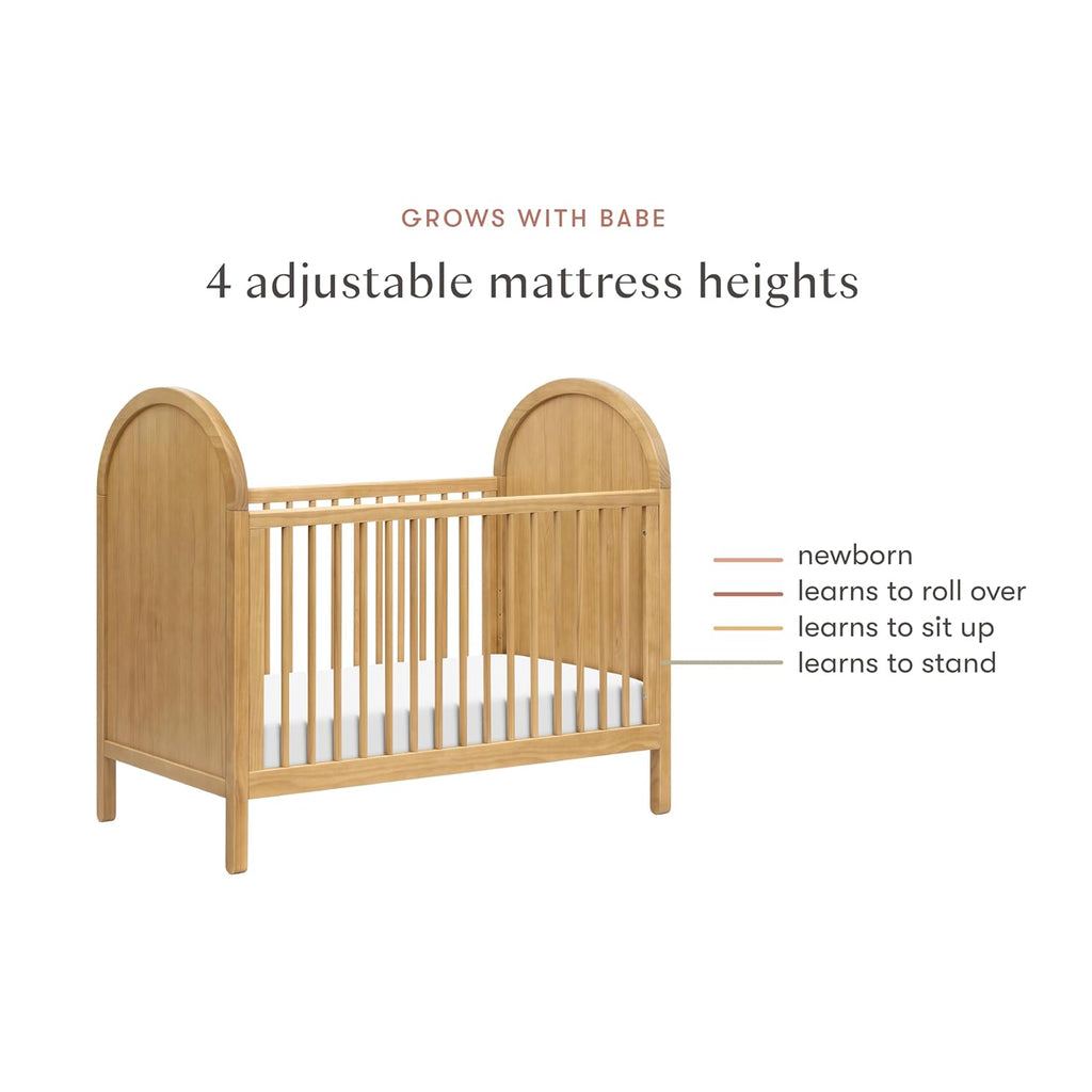 Bondi 3-in-1 Convertible Baby Crib - GREENGUARD Gold Certified - Easy to Assemble Convertible Crib to Toddler Bed &