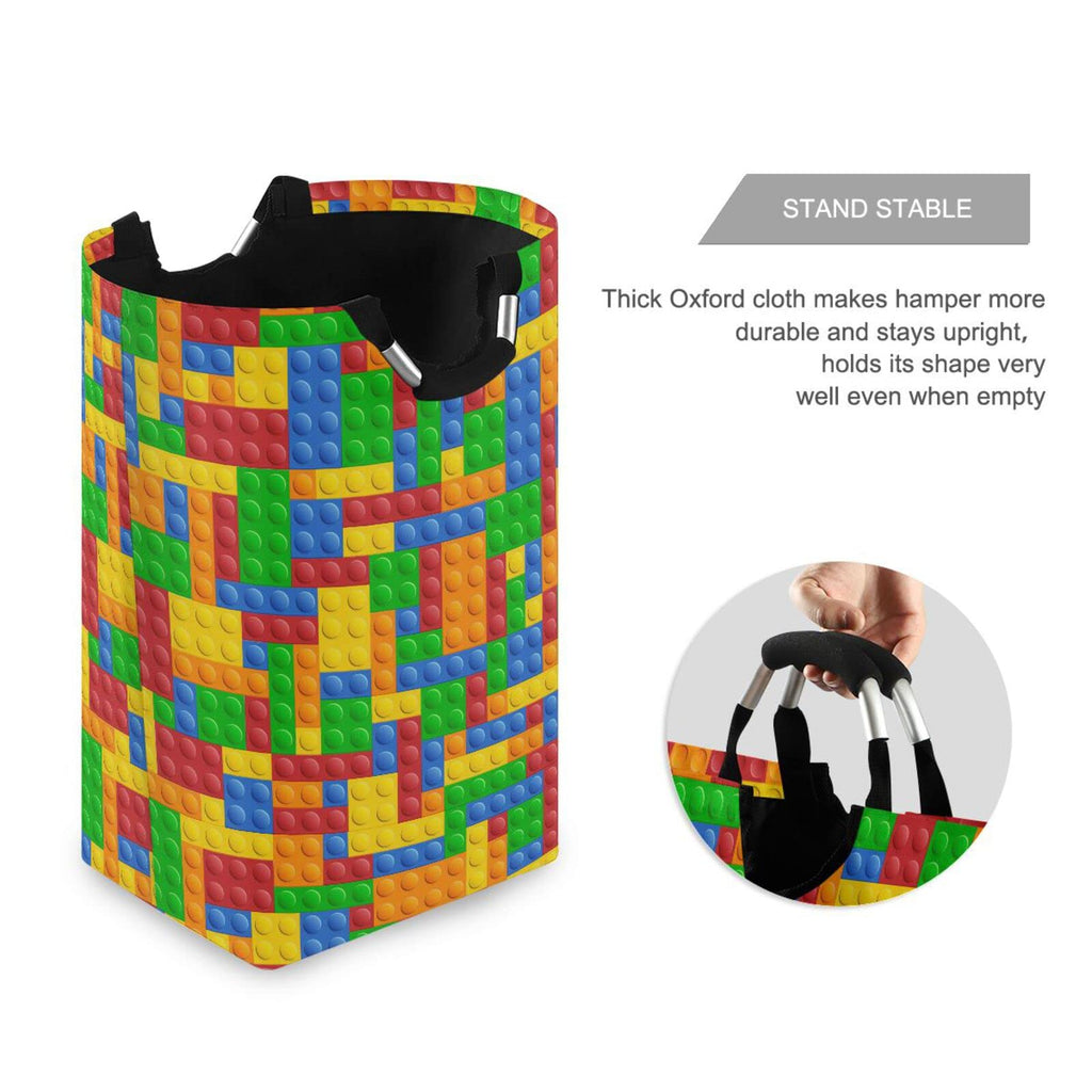 Hamper Basket Building Blocks Collapsible Nursery Storage Bin Waterproof Clothing Baskets Bedroom Bathroom Washing