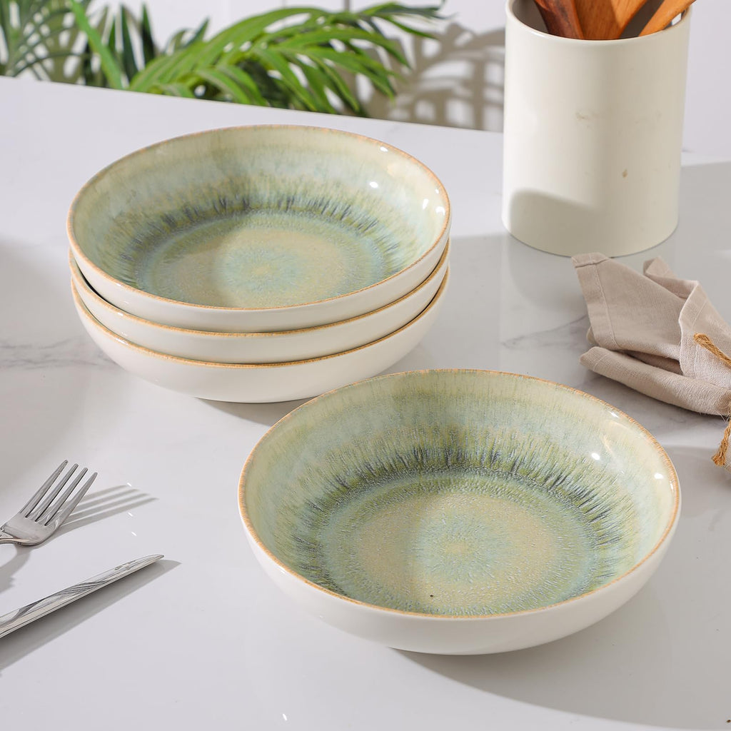 Ceramic Plates and Bowls Sets for 4,16 pcs Dinnerware sets