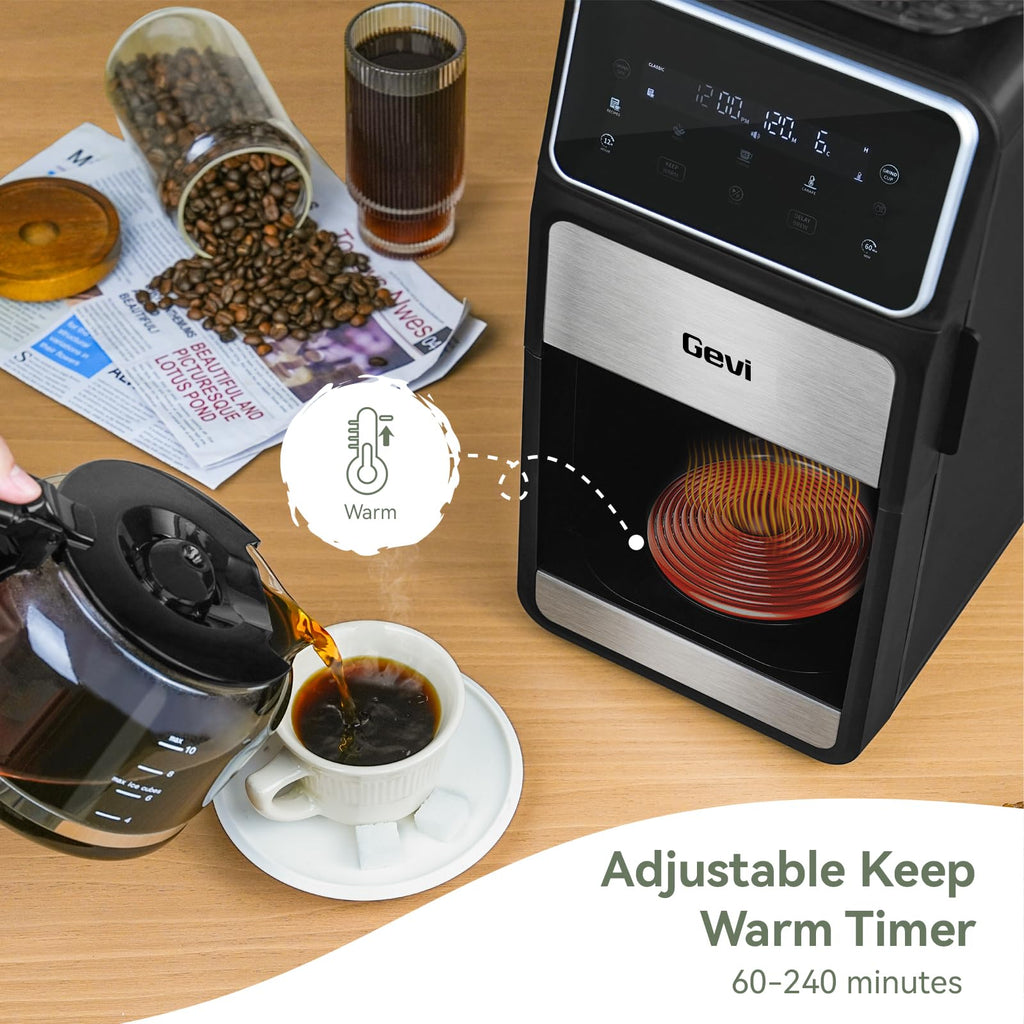 10-Cup Grind & Brew Drip Coffee Maker with Built-In Burr Grinder