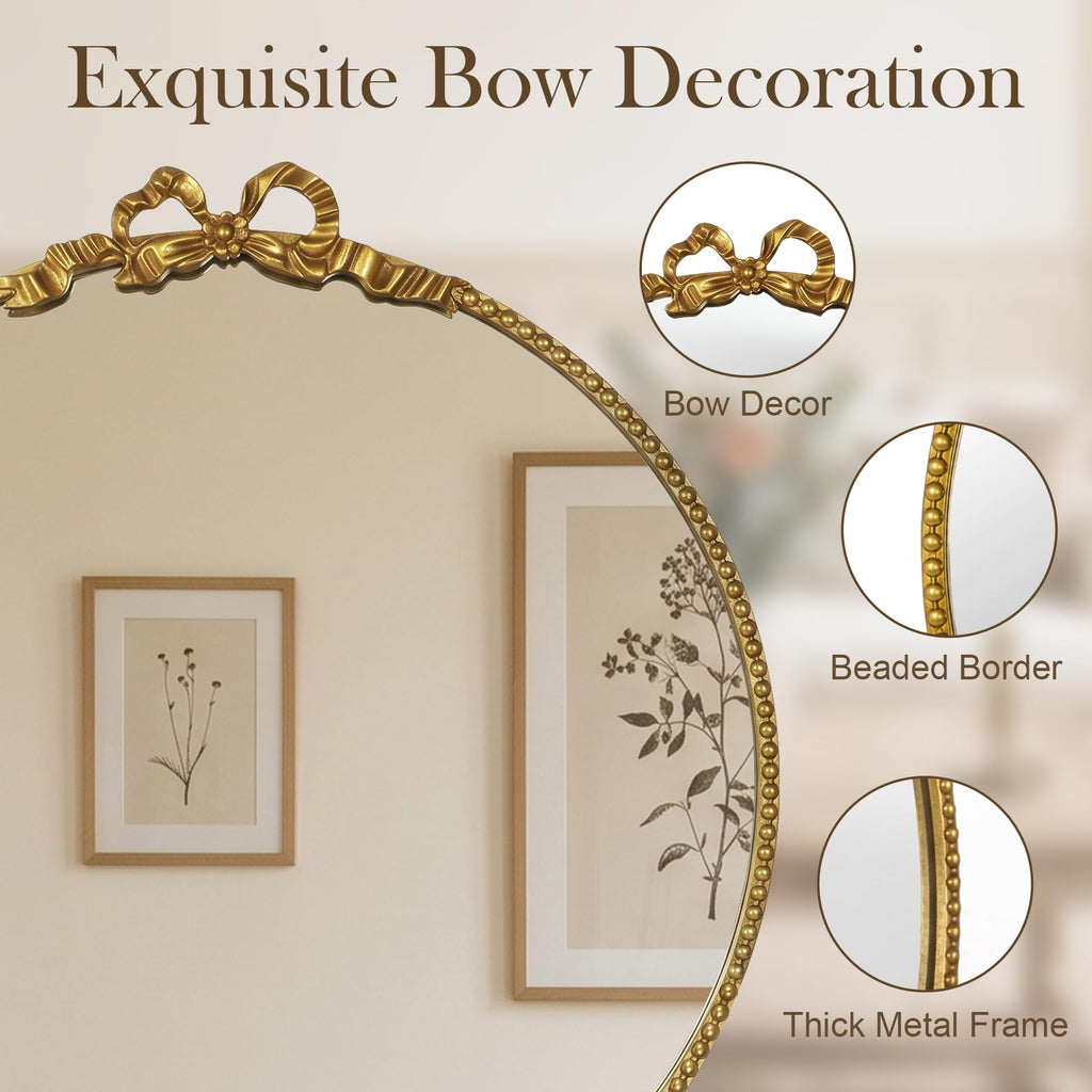 Antique Gold Mirror 28 Inch Round Mirror