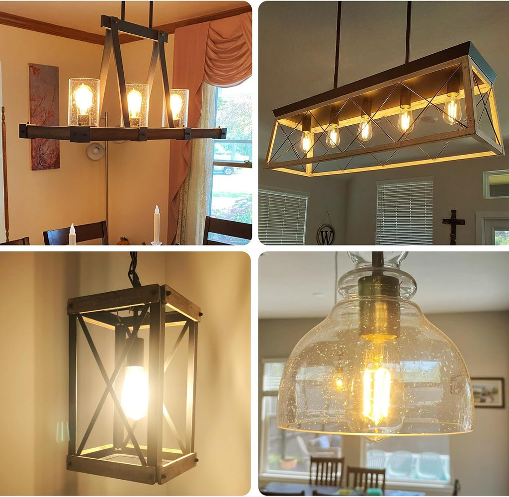 Vintage LED Edison Bulbs, ST58 Dimmable 4W E26 LED Bulb 40W Equivalent, 3000K Soft White Led Light Bulbs, Antique LED