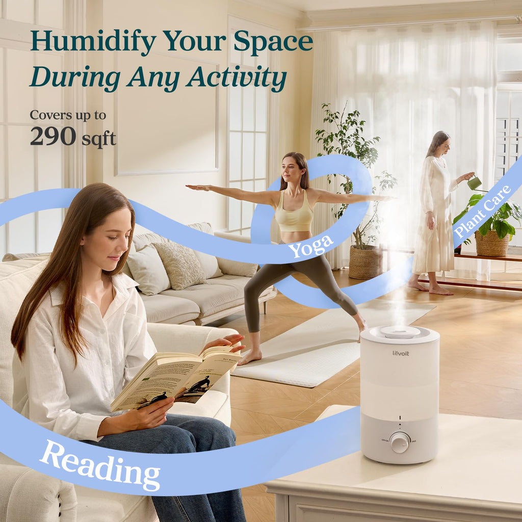 Humidifiers, Quiet, 3L Cool Mist, Essential Oil Diffuser
