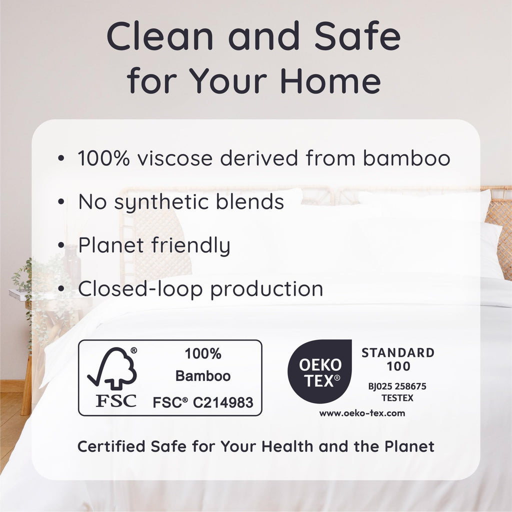 100% Viscose Derived from Bamboo Pillowcase Queen Size - Set of 2 Queen Cooling Pillow Cases for Hot Sleepers with