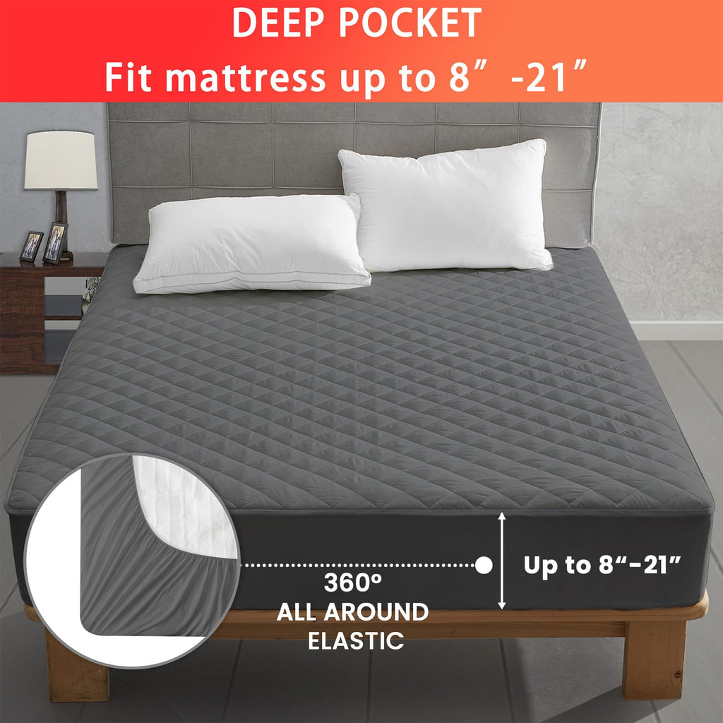 Heated Mattress Pad King Size, Electric Mattress Pad Cover w/Dual Control 8 Heating Settings, Bed Warmer w/ 4 Auto