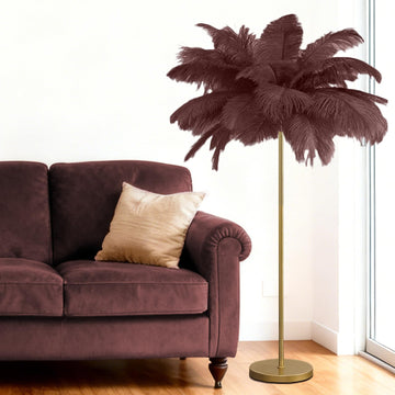 Feather Floor Lamp, Fluffy Ostrich Feather Floor Lamp, 3 Color Temperatures Led Corner Modern Floor Lamps Christmas
